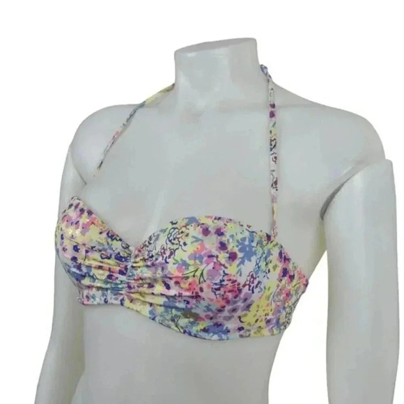 Victoria's Secret Floral Bikini Top Halter Colourful  Size 34C - Picture 3 of 8